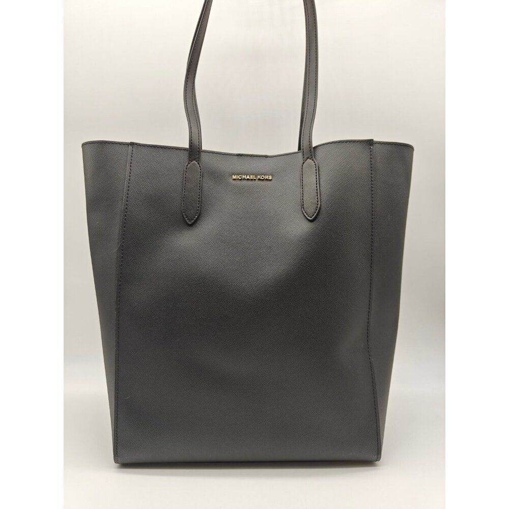 MICHAEL KORS Sinclair North South faux-leather large tote bag -BLACK (Used)